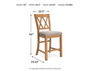 Havonplane Counter Height Extension Dining Table 4 Barstools and Bench