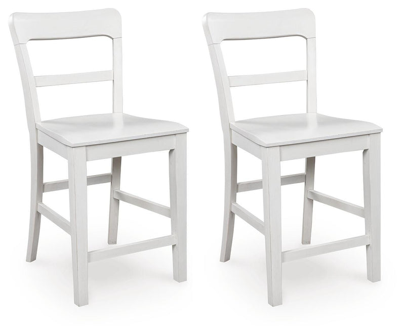 Greddinton Counter Height Dining Table and 4 Barstools