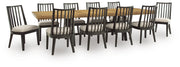 Galliden Extension Dining Table and 10 Chairs
