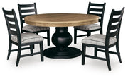 Ridgester Dining Table and 4 Chairs