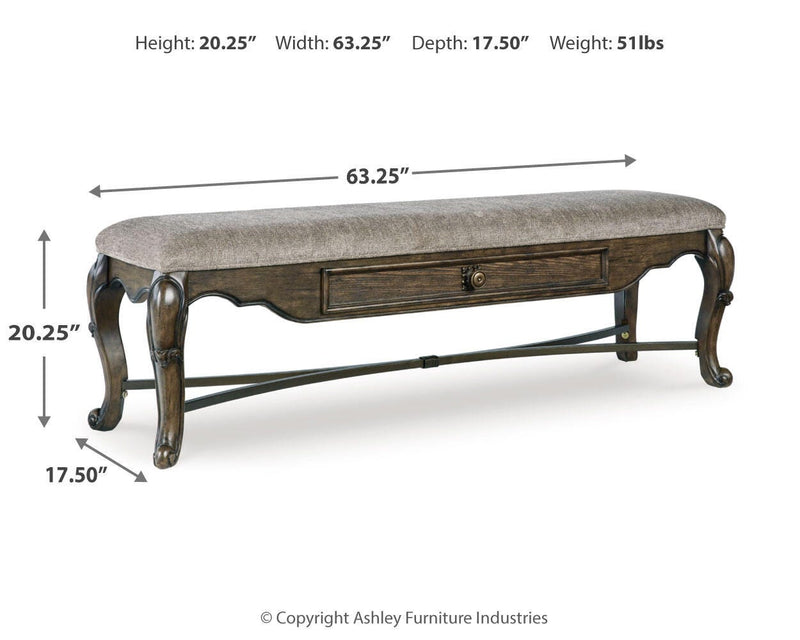 Maylee Extension Dining Table, 4 Chairs and Bench
