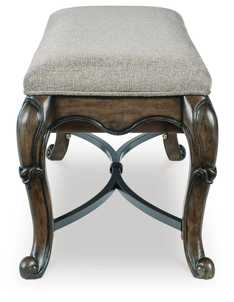 Maylee Dining Table, 6 Chairs and Bench