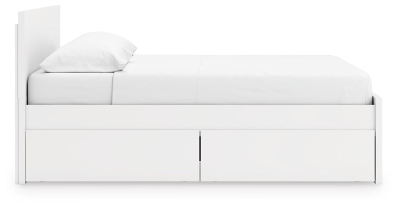 Onita King Panel Platform Bed with 2 Side Storage