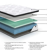Chime 12 Inch Hybrid California King Mattress in a Box