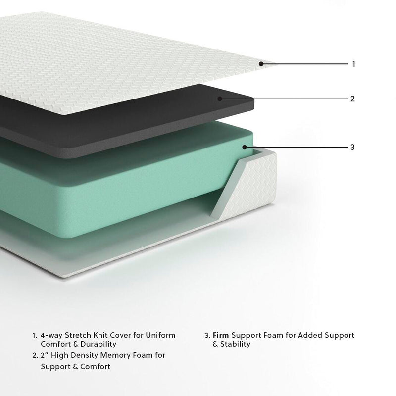Chime 12 Inch Memory Foam Full Mattress in a Box