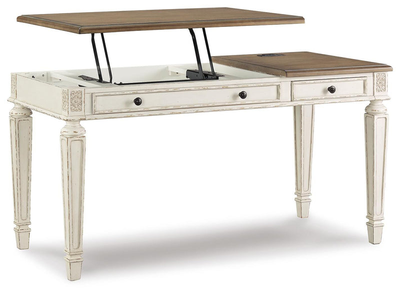 Realyn Lift-top Desk, L-shaped Desk and 4 Bookcases