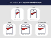 Peak 2.0 10 Memory Foam Queen Mattress