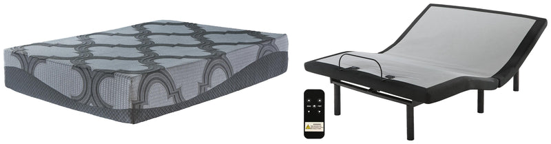 12 Inch Ashley Hybrid King Adjustable Base and Mattress