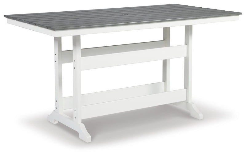 Transville Outdoor Counter Height Dining Table with 4 Barstools