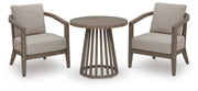 Joy Lagoon Outdoor Chairs with Cushions/Table (Set of 3)