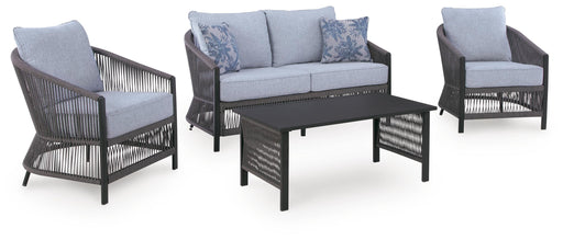 Bridges Beach Outdoor Love/Chairs/Table Set (Set of 4)