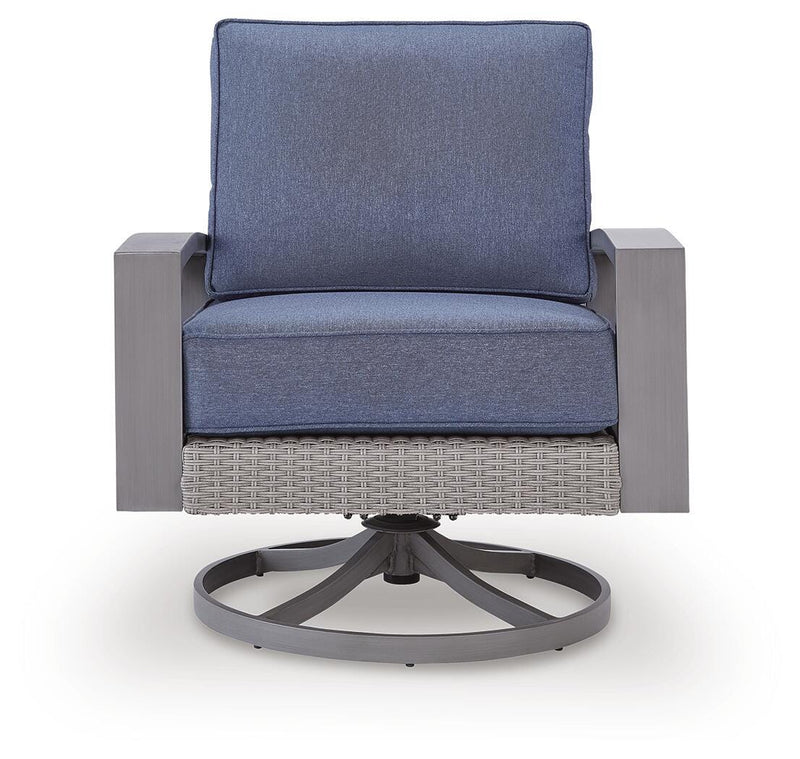 Half Moon Beach Outdoor Swivel Lounge Chair with Cushion