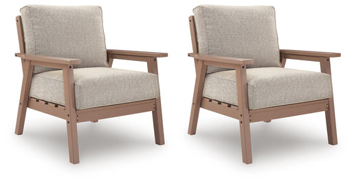 Grover Beach Outdoor Lounge Chair with Cushion (Set of 2)