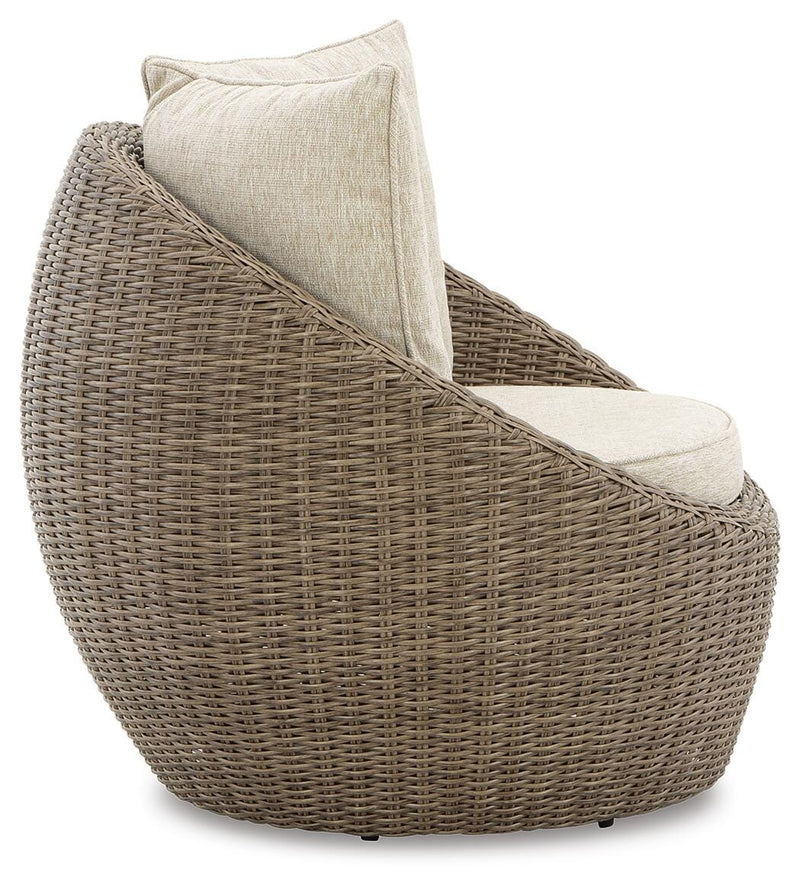 Danson 2 Swivel Lounge Chairs and End Table