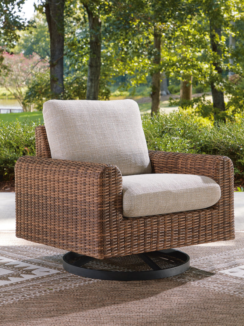 Dolan Creek Outdoor Swivel Lounge Chair with Cushion