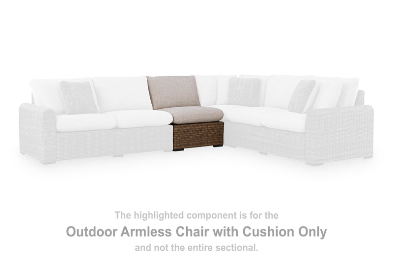 Dolan Creek Outdoor Armless Chair with Cushion
