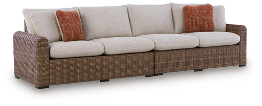 Dolan Creek Outdoor Right and Left-arm Facing Loveseat with Cushion (Set of 2)