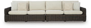 Kimora Outdoor Right and Left-arm Facing Loveseat with Cushion (Set of 2)