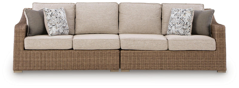 Laguna Heights Outdoor Right and Left-arm Facing Loveseat with Cushion (Set of 2)