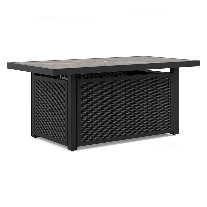 Beachcroft 3-Piece Outdoor Sectional and Fire Pit Table