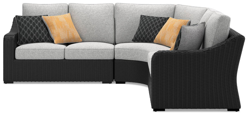 Beachcroft 3-Piece Outdoor Sectional and Fire Pit Table