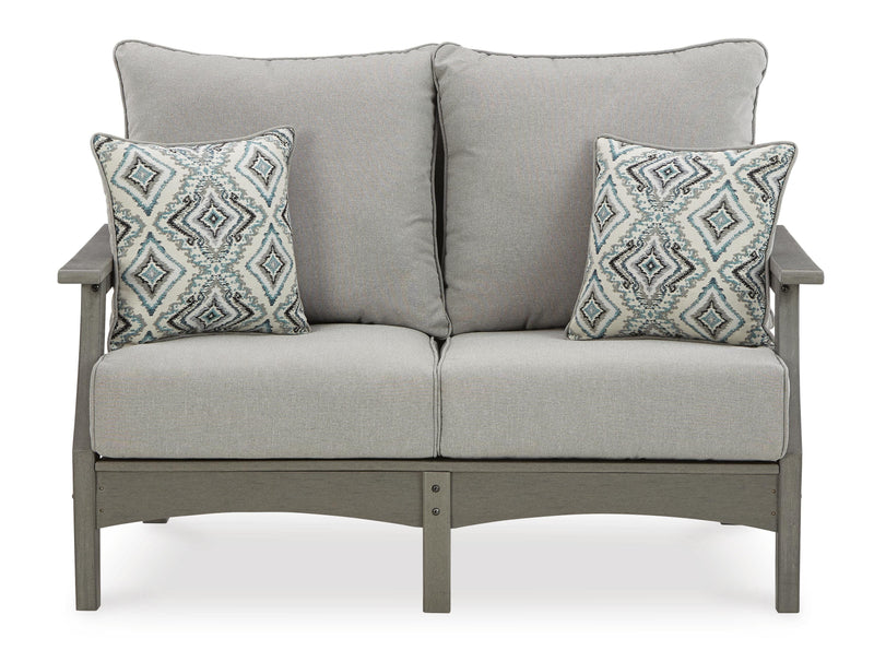 Visola Outdoor Loveseat, 2 Lounge Chairs and Coffee Table