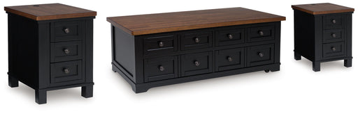 Wildenauer Lift-top Coffee Table and 2 Chairside End Tables