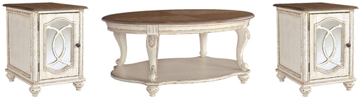 Realyn Coffee Table and 2 End Tables