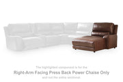 DeepWakes Right-Arm Facing Press Back Power Chaise