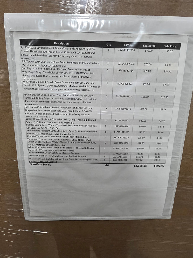Manifested T@rget Bedding Pallet PTBJ92116