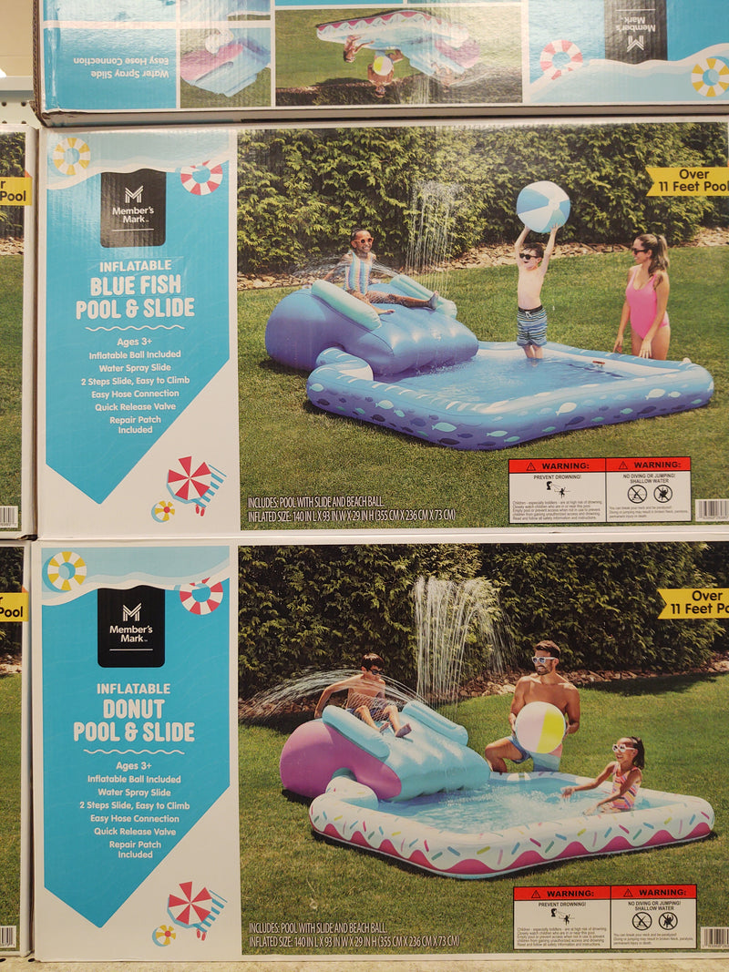 MM BLUE FISH POOL AND SLIDE