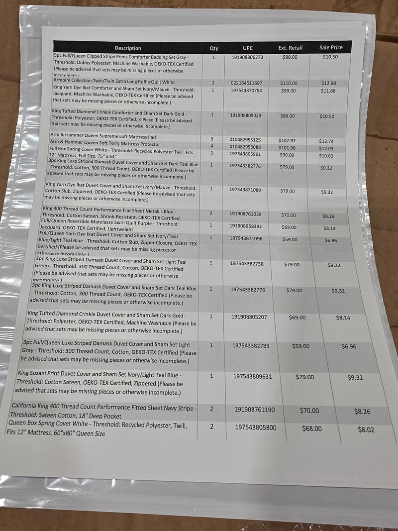 Manifested T@rget Bedding Pallet PTBJ92141