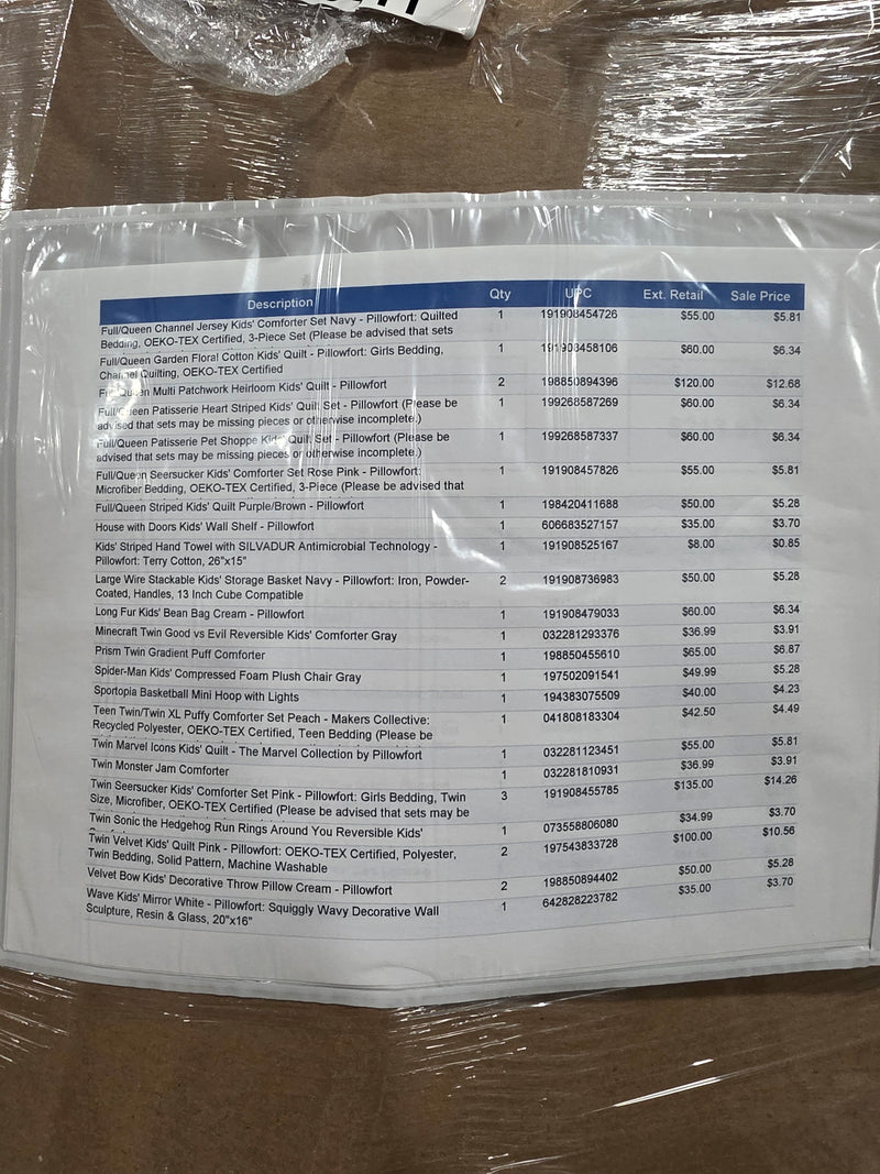 Manifested T@rget Bedding Pallet PTBI26411
